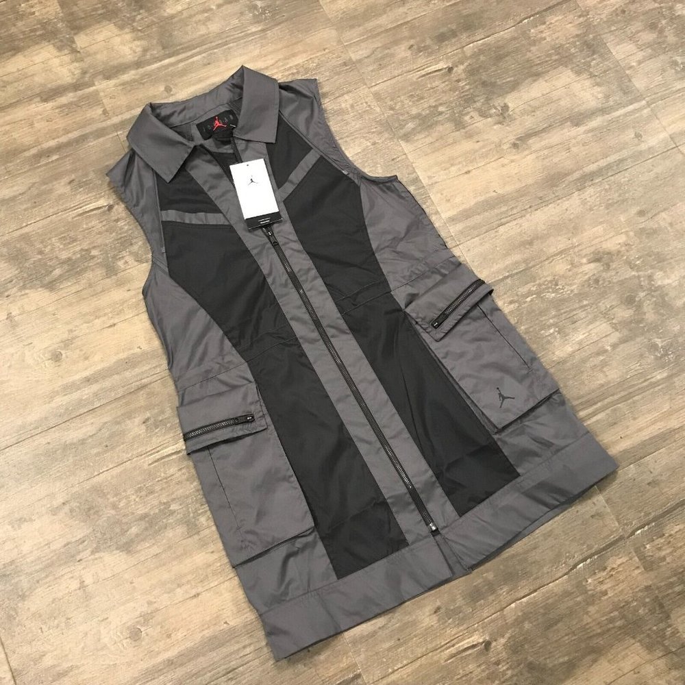 Nike Jordan Next Utility VEST ONLY* New Women Size XS Gray Black